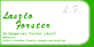 laszlo forster business card